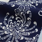 Women s Yukata Hand Dyed Yukata 100  Cotton Floral Chrysanthemum Indigo Chusen