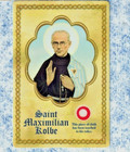St  Saint Maximilian Kolbe With Prayer - Relic Paperstock Holy Card 14321