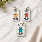 Ganz Personalized Girl Name Zipper Pull Charm Backpack Bag Tag Silver Enamel New