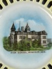  54m Antique High School Windsor Canada 1900s Souvenir China Display Plate