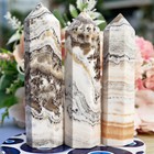 Wholesale Lot 1 Lb Natural Dentritic Calcite Obelisk Tower Point Quartz Crystal