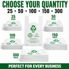 White Plastic T-shirt Bags 2 25 Mil Reusable Grocery Bags 25-300 Pack