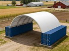 40x40x15ft Shipping Container Canopy W double Galvanized Steel Tube fabric Cover