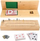 Classic Wooden Cribbage Board Game Set For 2-3 Players     Travel Friendly