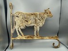 Old Vintage Iron Metal Cow Wall Mount Folk Art Country Decor