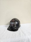 Vintage Antique Tiger Stripe Coal Miners Helmet - Owners Name And Initials