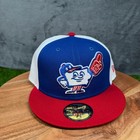 New Era Mlb Hat Minor League Baseball Red Blue White Fitted Cap Mens Size 7 1 8