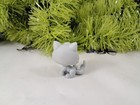 Littlest Pet Shop Grey Cute Kitten Cat Actual  270 Two Tone Blue Eyes Very Rare