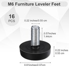 16 Pcs Furniture Leveling Feet Adjustable Antislip Feet Table Legs Heavy Duty