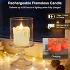 Rechargeable Flameless Led Tea Lights Candles With Remote Control 6pack-white