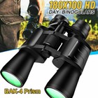 180x100 High Power Military Binoculars Low Night Bak4 Optics Waterproof Camping 