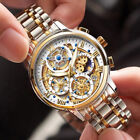 Men Watch Sports Quartz Watch Waterproof Chronograph Wristwatch Luxury Skeleton