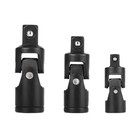 3pcs 1 4  3 8  1 2  Drive Swivel Impact Universal Joint Socket Set Adapter Tools