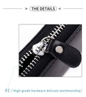 Genuine Leather Car Key Wallet Keychain Holder Organizer Mini Key Case