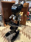 Vtg Bausch   Lomb Binocular Microscope   Iris Diaphragm   10x 43x 97x Tested