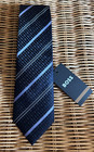 Nwt s Hugo Boss Made In Italy 100  Silk Dark Blue Tie Retail  118