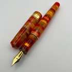 Leonardo Mzg Mosaico Fountain Pen In Mango  Gold Trim - Medium Steel Nib  used 