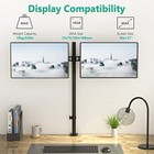 Extra Tall Dual Lcd Monitor Fully Adjustable Desk Mount Fits 2 Screens Up To    