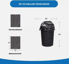 30 Gallon Black Trash Bags  Drawstring Kitchen Trash Bags  32 Counts  1pack  New