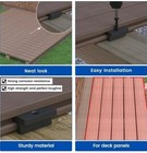 Muzata 750pcs Deck Fasteners Hidden T Clips Composite Decking M029 With Screws