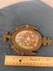 Vintage Miniature Art Print Decorative Metal Frame Italy Mid Century 6    X 4   