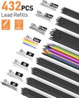 Mechanical Pencil Set 4 Sizes With Lead Refills And Storage Case
