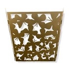  2100 Tommy Mitchell Gold Tri-fold Butterfly Pattern Steel Fireplace Screen
