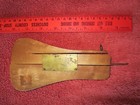 Vintage Threading Tool   Wooden   Brass Hand   Leather Tool Sliding Needle 