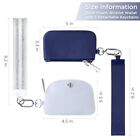 Zip Around Dual Pouch Wristlet Wallets For Women Navy Blue   Grey Upgraded