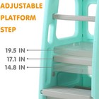 Sdadi Plt01gn Children s Plastic Learning Stool With 3 Adjustable Heights  Green