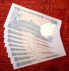 2017 - 50 Rupee 8ch -6dm-000101 To 6dm-000909 - 9 Unc India Republic Notes Set