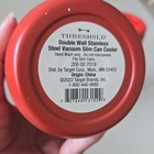 Threshold Double Wall Vacuum Insulated Stainless Steel Slim Can Cooler Red 3pc