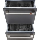 Cafe Cdd420p3td1 24  Double Drawer Dishwasher Matte Black Brushed Stainless