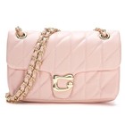 Quilted Crossbody Purse For Women Trendy - Ladies Shoulder Bag Light Pink
