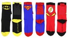 Dc Comics Batman Superman The Flash Youth Boys Caped 3 Pack Crew Socks  4-6 
