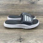 Adidas Alphabounce Response Slides Mens 7 Grey White Athletic Sandals Jp5398
