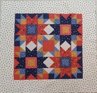 Bright Colors calicos  4 Corner sawtooth Quilt Pattern  cotton Fabric  13 x13  