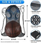 2 Pcs Mesh Drawstring Bag 16 X 20 Inch Heavy Duty Nylon Net Bags  Durable Mesh B