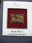 1993 Wwii World War Ii Treating The Wounded 22kt Gold Golden Cover Replica Stamp