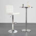 Topbuy Height Adjustable Swivel Bar Stool Pu Leather Bistro Pub Chair W backrest