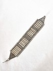Vintage Tribal Silver Tone Panel Bracelet Afghan Middle Eastern Style Unmarked