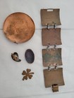 Mid Century Vintage Copper And Enamel Jewelry Lot Of 5
