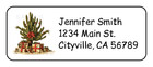 Cactus Christmas Tree Personalized Holiday Return Address Labels Stickers Tags