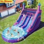21ft Commercial Pvc Inflatable Dual Water Slide Bounce House For Kids No Blower