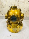 Us Navy Mark V Diving Helmet   Full Size Aluminum Command Finish
