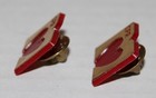 Set Of 2 vintage cpr lapel Pins cardiopulmonary Resuscitation plastic hearts