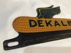 Vintage Dekalb Flying Ear Corn Seed License Plate Topper Metal Advertising Sign