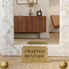 Natural White Quartz Wall Mirror   Luxury Crystal Stone Framed Vanity Mirror