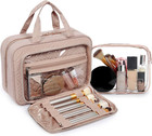 Bagsmart Toiletry Bag Hanging Travel Makeup Organizer With Tsa Approved Transpar