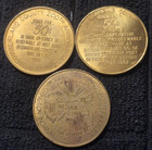 3 Diff Vintage Centennial 50c In Trade Tokens Maine Indiana New York